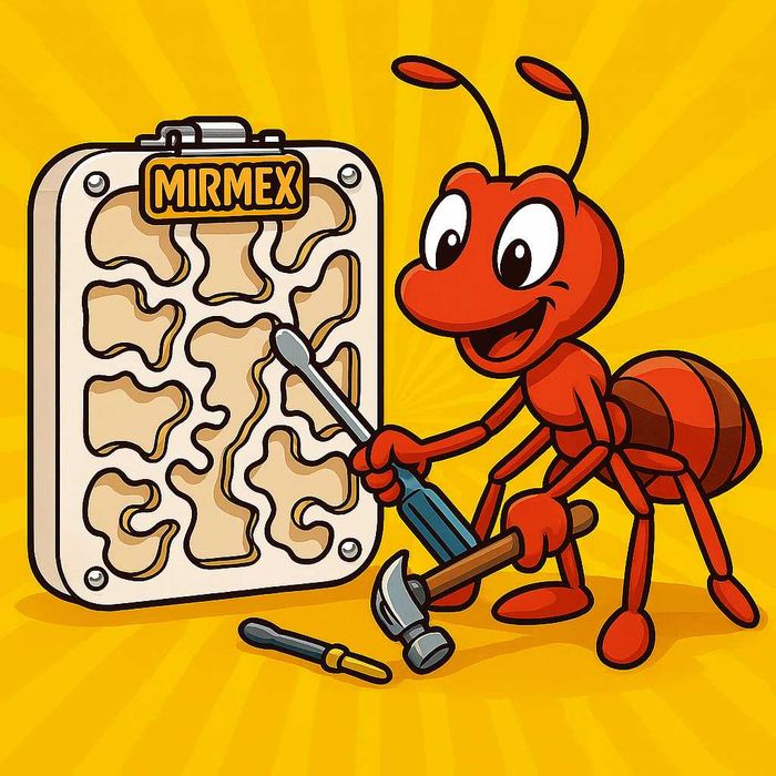 Formigueiro Didático MIRMEX – Kit Completo Pequeno Branco