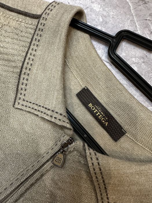 Шерстяной Свитер 1/3 зип кофта Bottega Veneta
