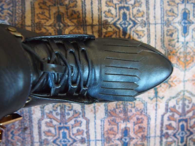 Botas pretas Góticas STEAMPUNK 38 Novas