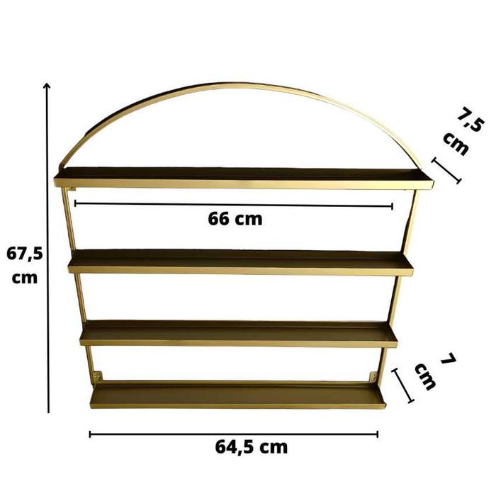 Estante Dourada de Beleza e Estética Nova