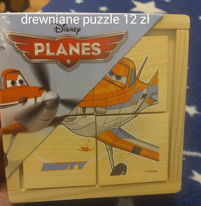 Drewniane puzzle bajka samoloty