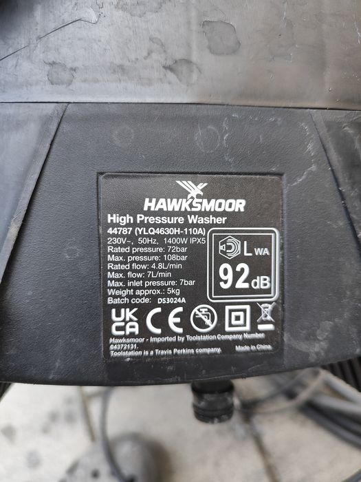 Myjka Hawksmoor 1400w, 2x dysza, pianownica