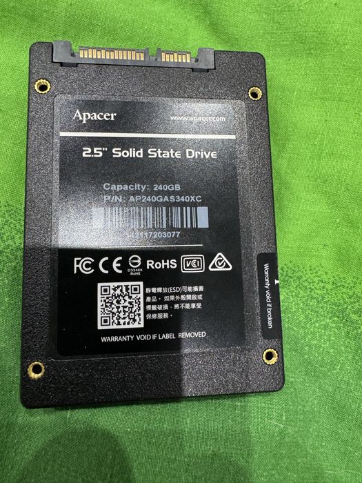 Ssd Apacer AS340 240gb б/в