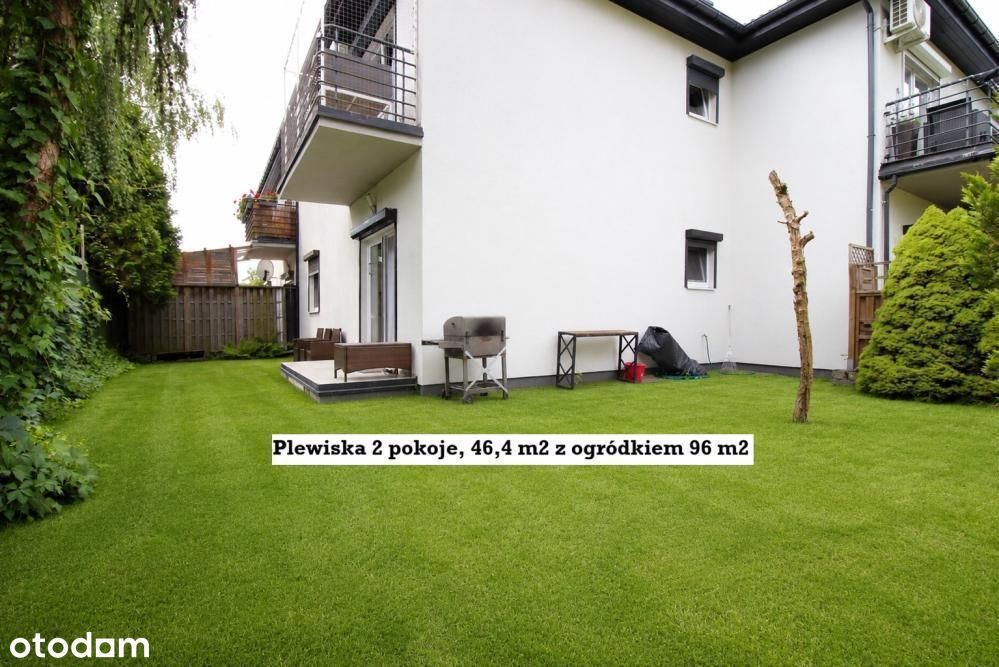 Plewiska 2 pok. 50m2, ogródek 96m2, brak prowizji!