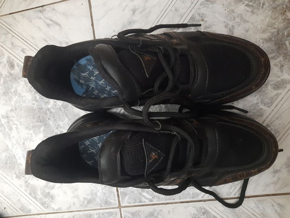 LV Sneakersy czarno brązowe podwyższane 37