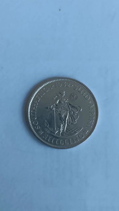 Moeda prata 800,shilling de 1932 África do Sul