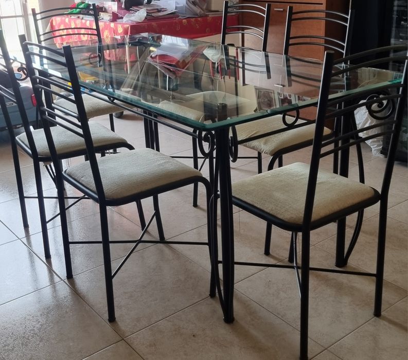 Mesa jantar + 6 cadeiras