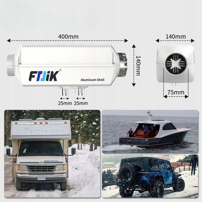 Ogrzewanie postojowe FDIK 5kW 12V diesel LCD nagrzewnica webasto
