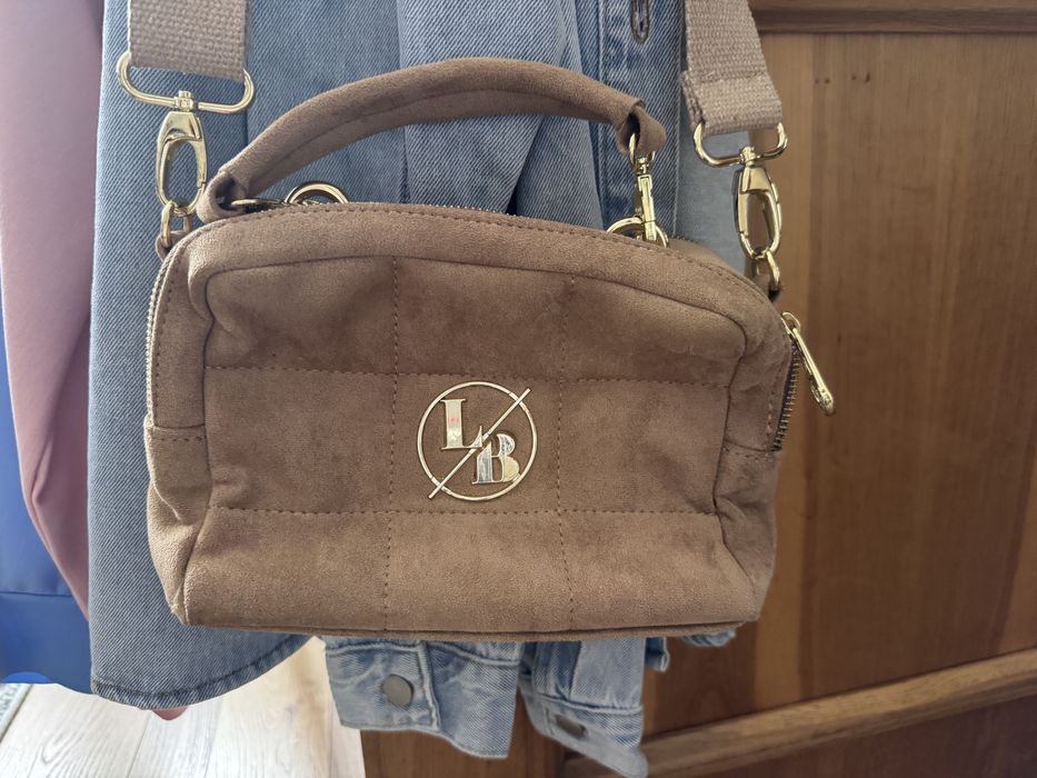 Torebka dasmka polski producent ciemno beżowy