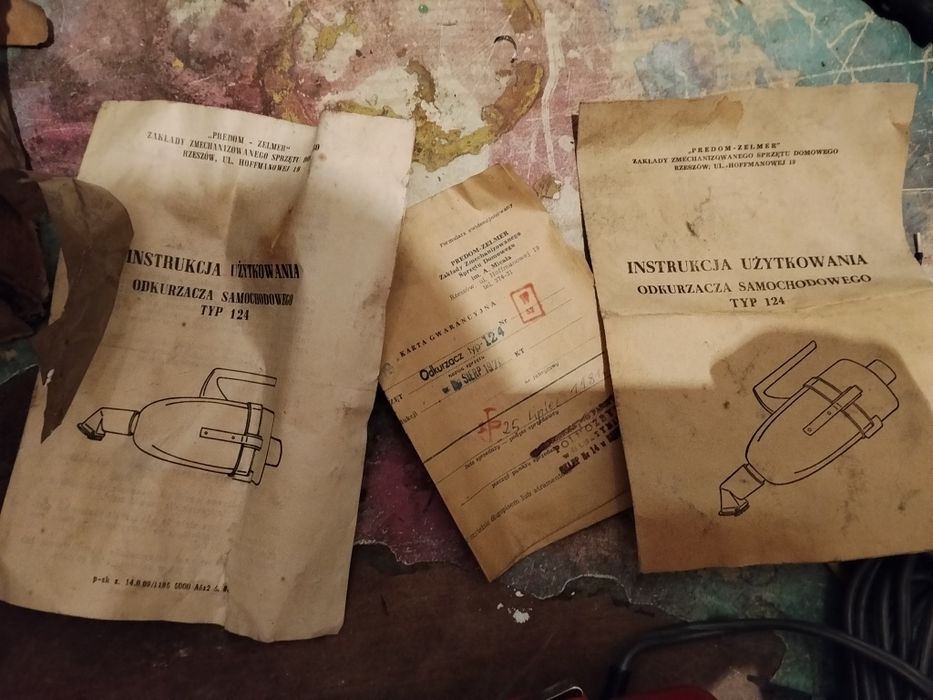 Odkurzacz samochodowy predom typ 124 prl