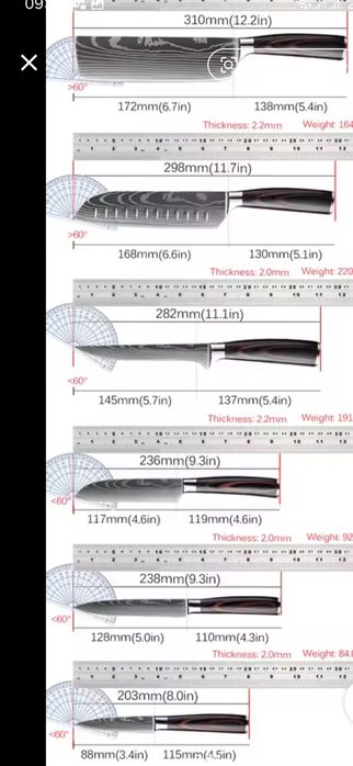 Набор кухонных ножей из нержавеющей стали( 7CR17440c)