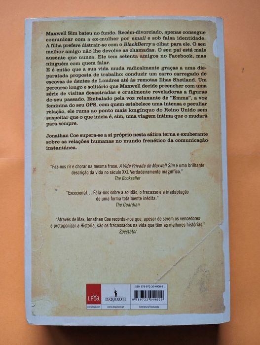 A Vida Privada de Maxwell Sim - Jonathan Coe430715802517524481
