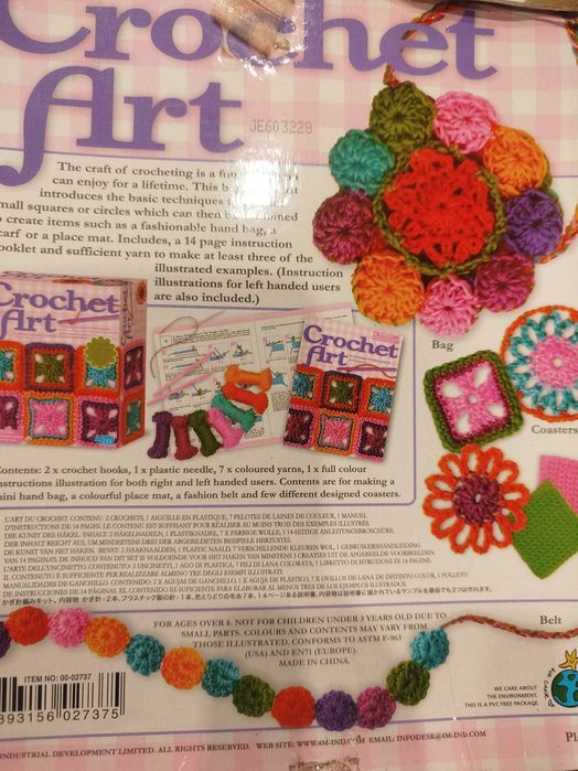 Arte do crochet para crianças