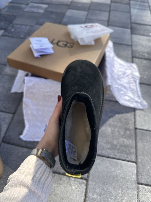 Уггі Ugg Classic Mini Dipper Boot Black 5см Угг 36-41