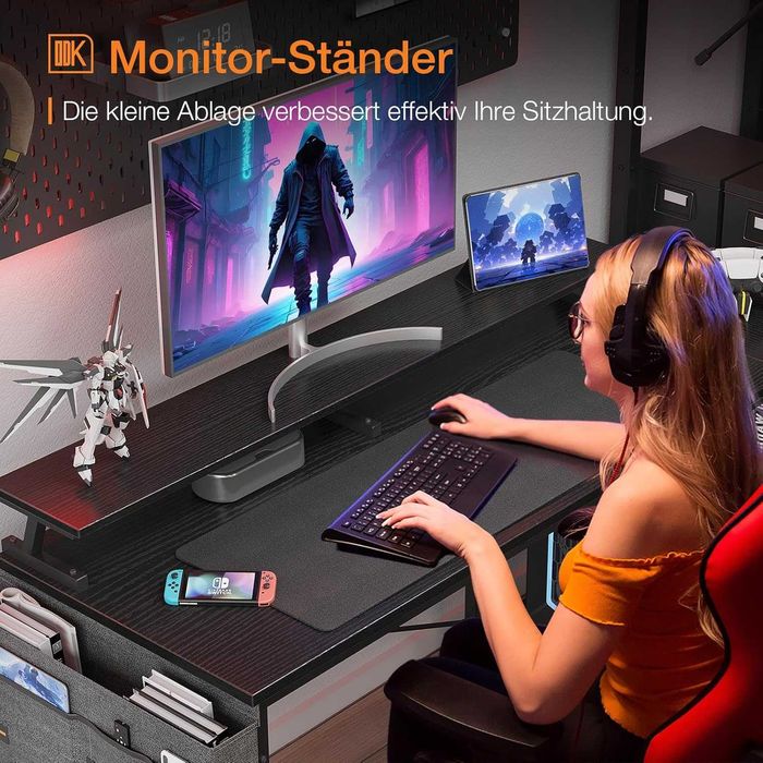 Nowe czarne narożne biurko / stół / blat / ODK / USB / 150CM !W302!