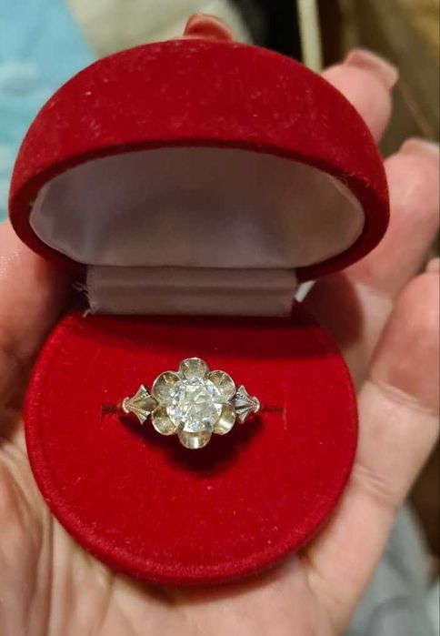 Кольцо серебро 875 проба звезда СССР . Размер 21,5