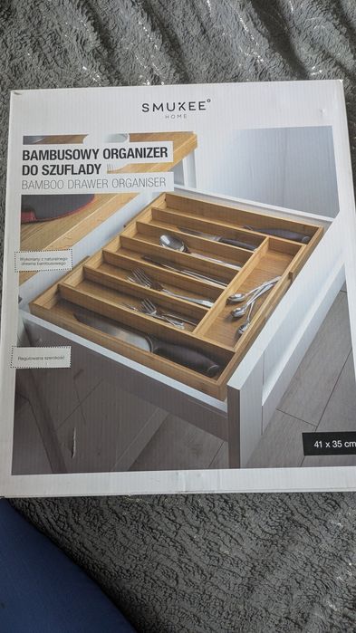 Organizer bambusowy do szuflady, rozkladany