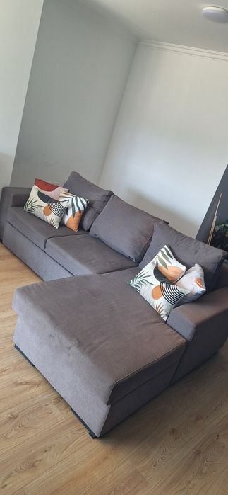 Sofá Retrátil 2,50m - Cinzento