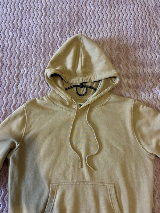 Жіночий бежевий батнік з капюшоном на флісі