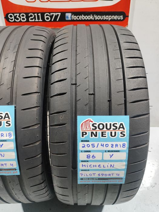 2 pneus semi novos 205-40R18 Michelin - Oferta dos Portes