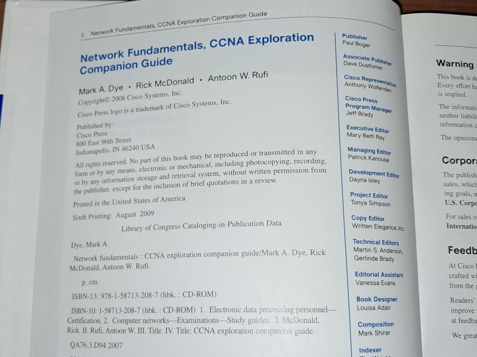 Network Fundamentals (Cisco Academy) Book64283468466818124