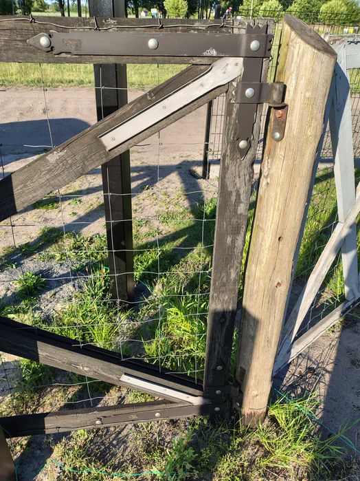 Brama drewniana, dwuskrzydłowa, budowlana 5m