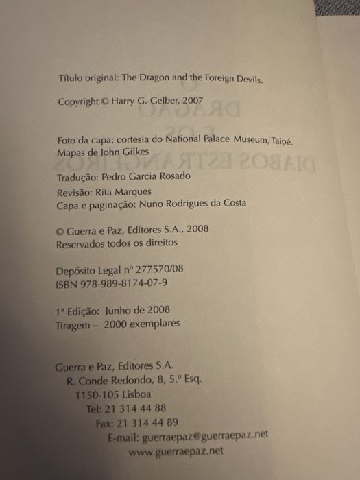 Livro O Dragão e os diabos estrangeiros de Harry G Gelber