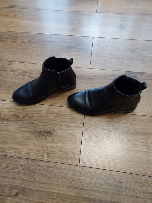 Botki, buty przejściowe, czarne buty zimowe