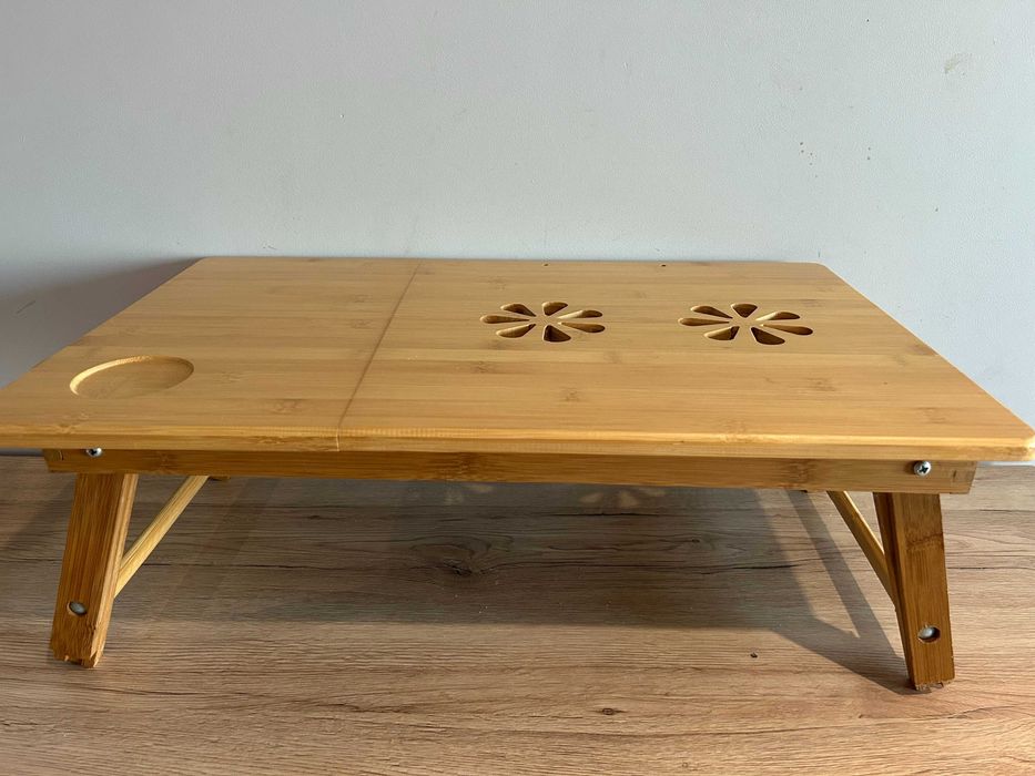 Stolik pod laptopa, śniadaniowy drewniany