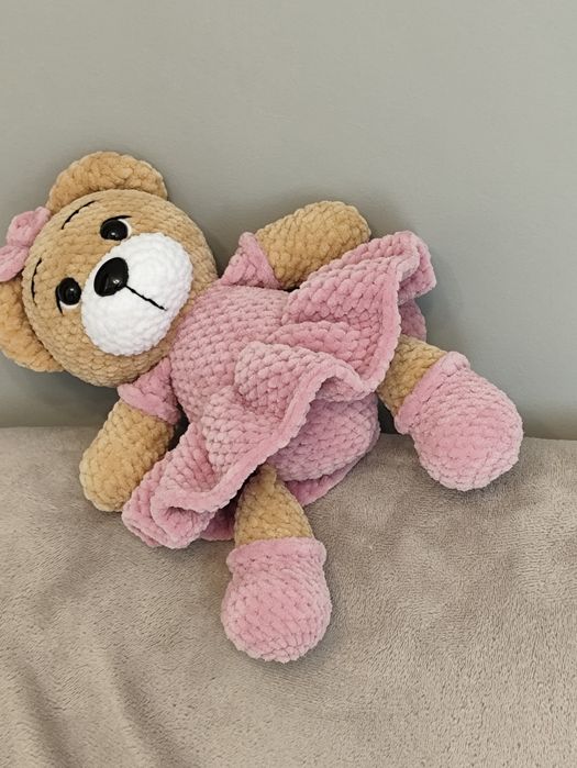 Maskotka miś dla dziewczynki handmade