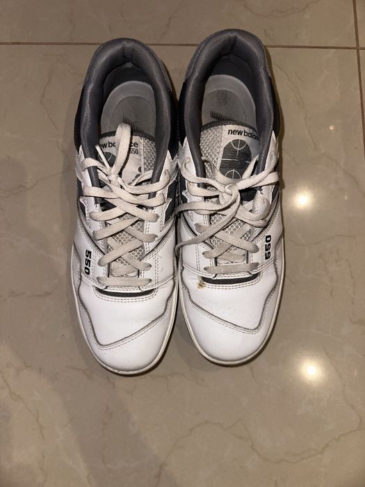 NB 550 OG Grey White Buty Męskie Retro Style Streetwear Look