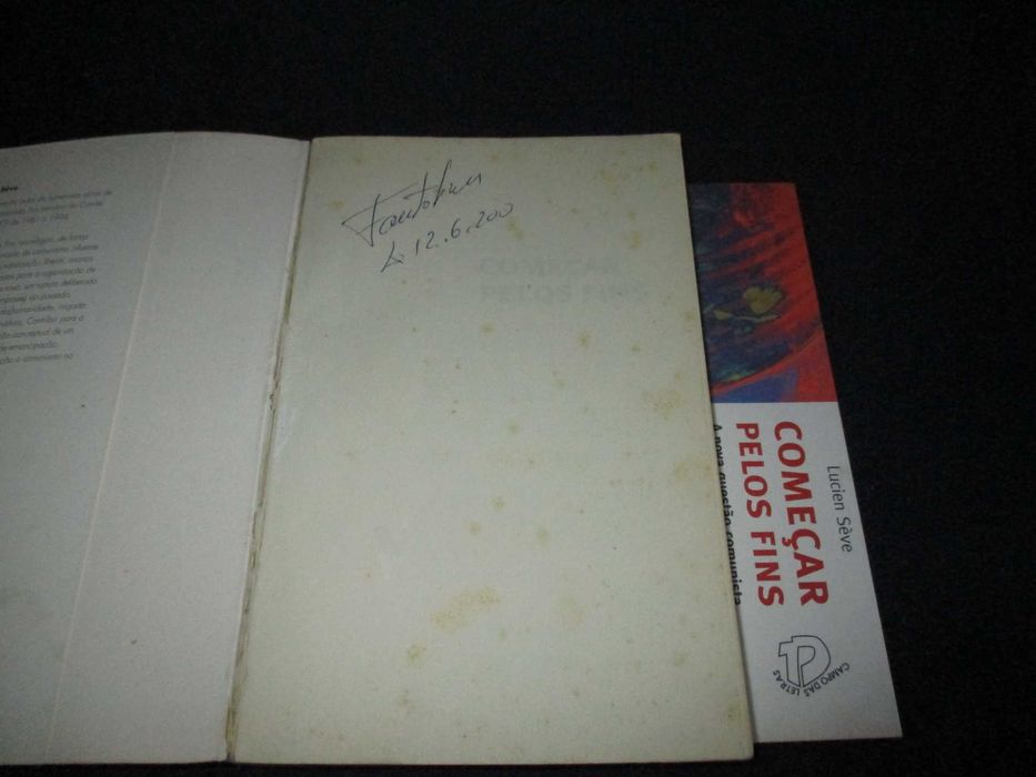 Livro Começar pelos Fins Lucien Sève