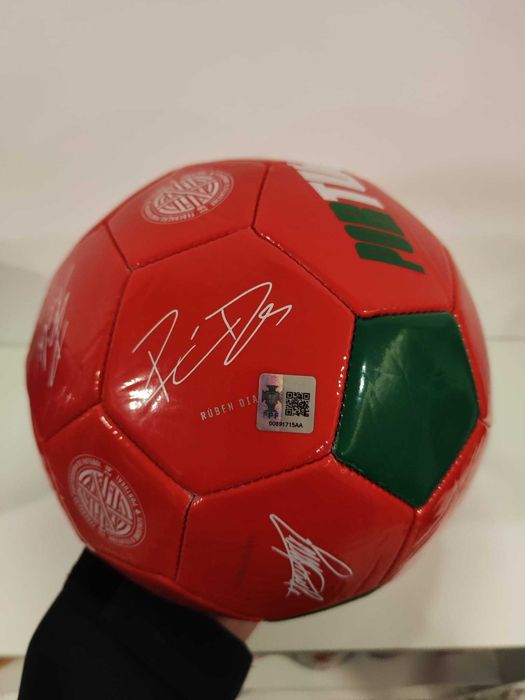 Bola Futebol Portugal Autografada