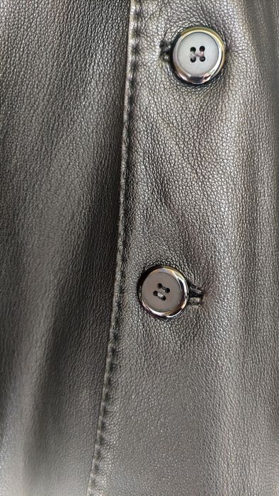 Пиджак  стильный  кожаный, мужской, 4XL (р.56)