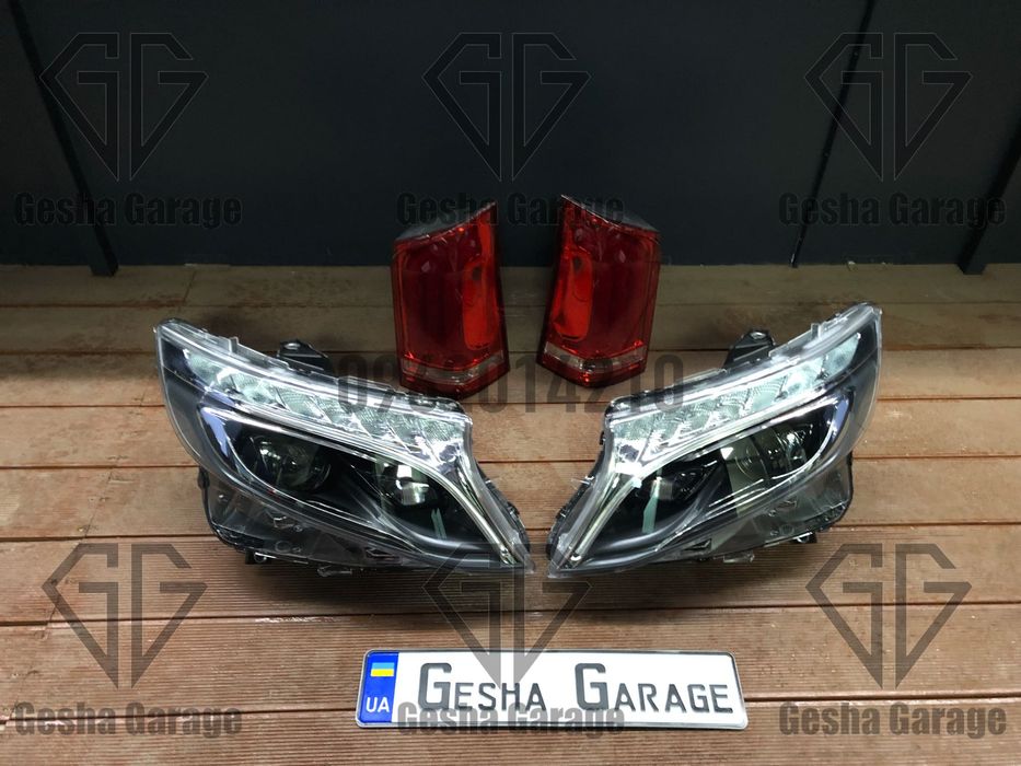 Комплект фар Mercedes мерседес Vito W447 LED лед нові стопи фанарі