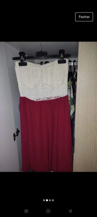 Calções de adulto e vestido de criança