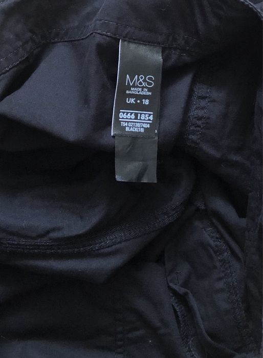 Czarne bawełniane szorty M&S Woman XXXL