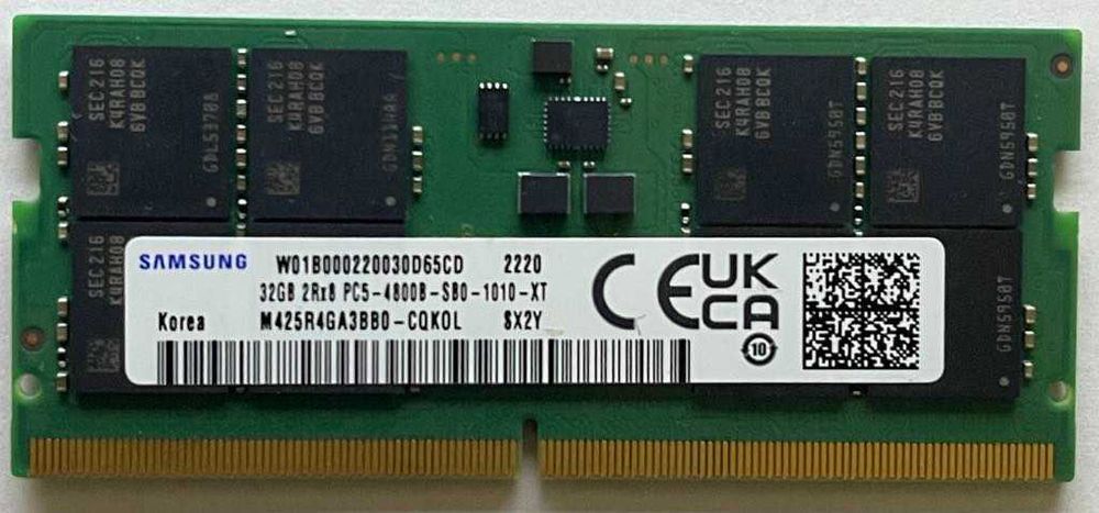 1x 32 GB RAM DDR5 Samsung 1 kość [40]