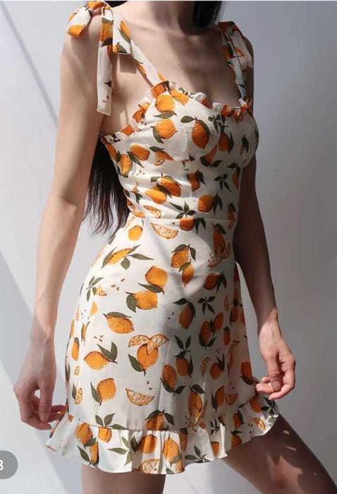 Vestido de alças com limões (tamanho M/L)