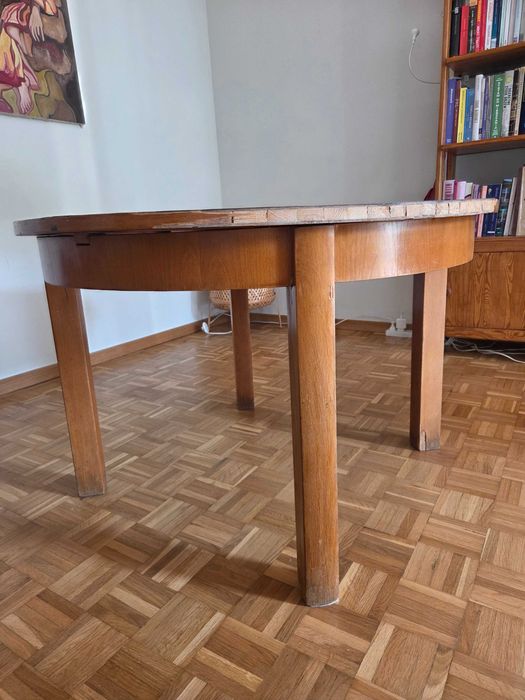 Stół okrągły prl 100 cm rozkładany