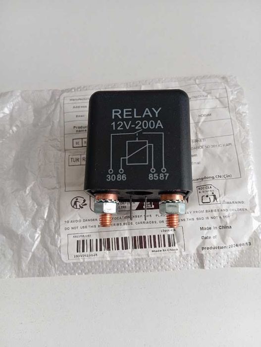Rele Automotivo 12V - 200 A