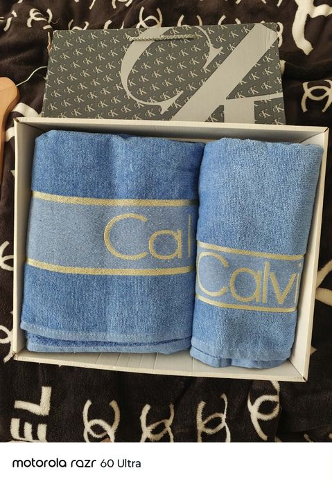 Luksusowy Zestaw Ręczników Calvin Klein – Komplet 2 szt.