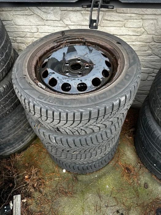 koła zimowe felgi stalowe VW skoda seat audi 5x112 et50 6.5jx16 205/55/16 demontaż