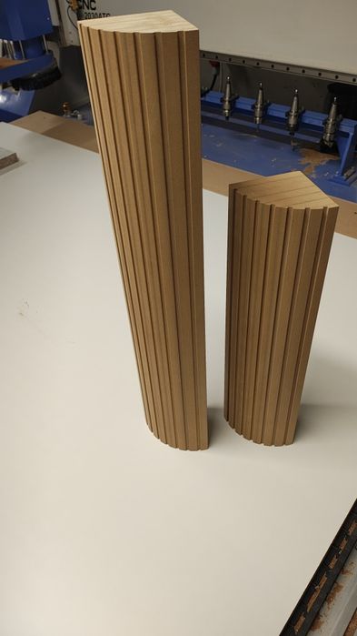 Fronty surowe MDF Tz plus, narożniki ryflowane