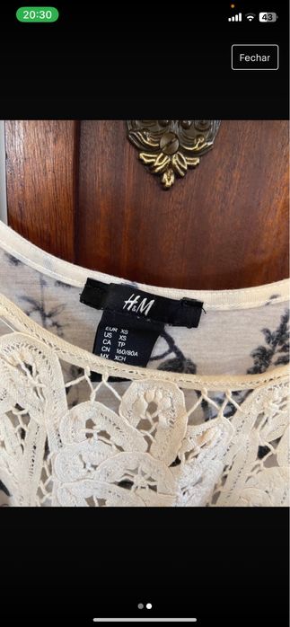 Top renda branca com flores