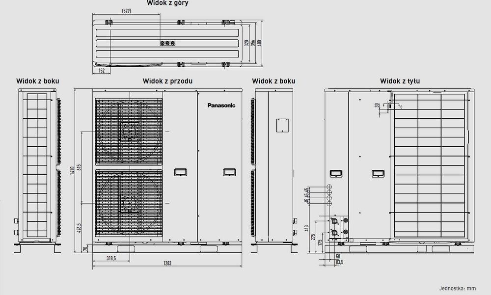 Pompa ciepła. Cena z usługą. Panasonic Monoblok 9kW T-CAP