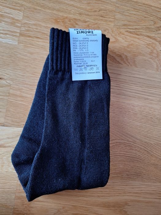 Skarpety zimowe MON Wz539. 25-26.