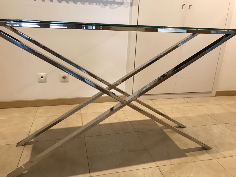 Mesa Vitralite e inox