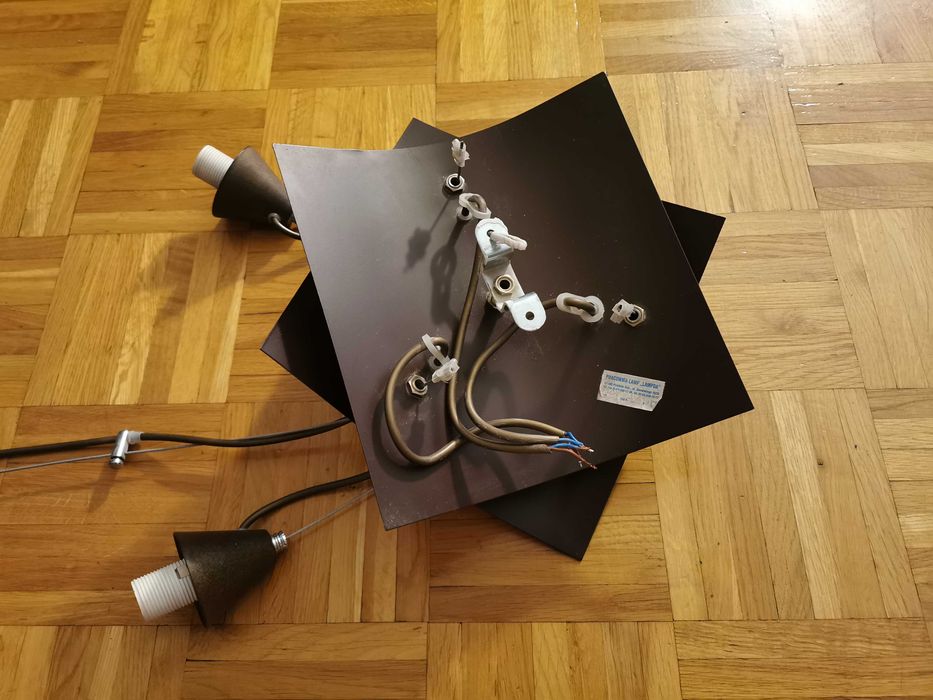 Grube szklane klosze lampa