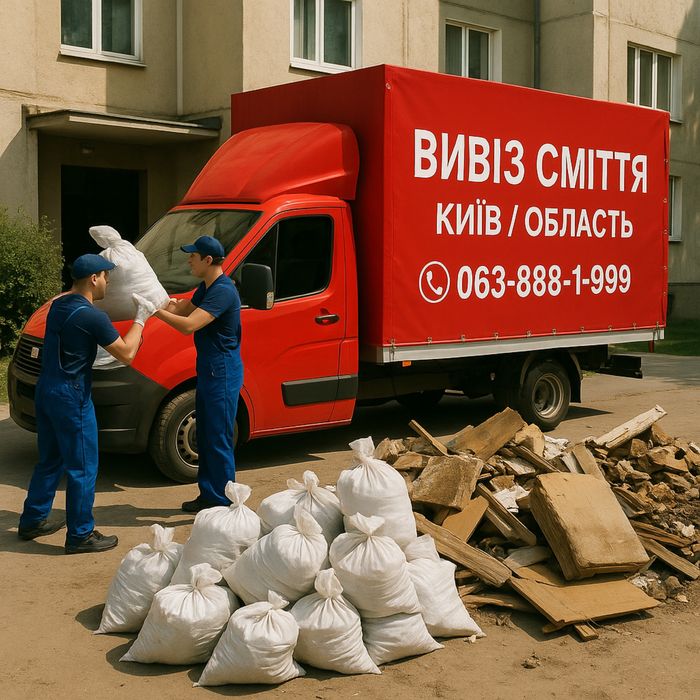 Вивіз будівельного сміття, вивіз меблів і техніки,